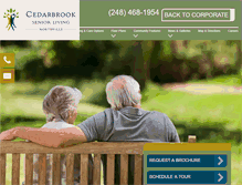 Tablet Screenshot of cedarbrookofnorthville.com